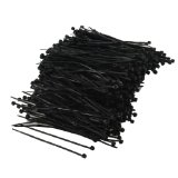 1000 Pcs Black Plastic Cable Zip Tie Fasten Wrap 80mm x 2mm