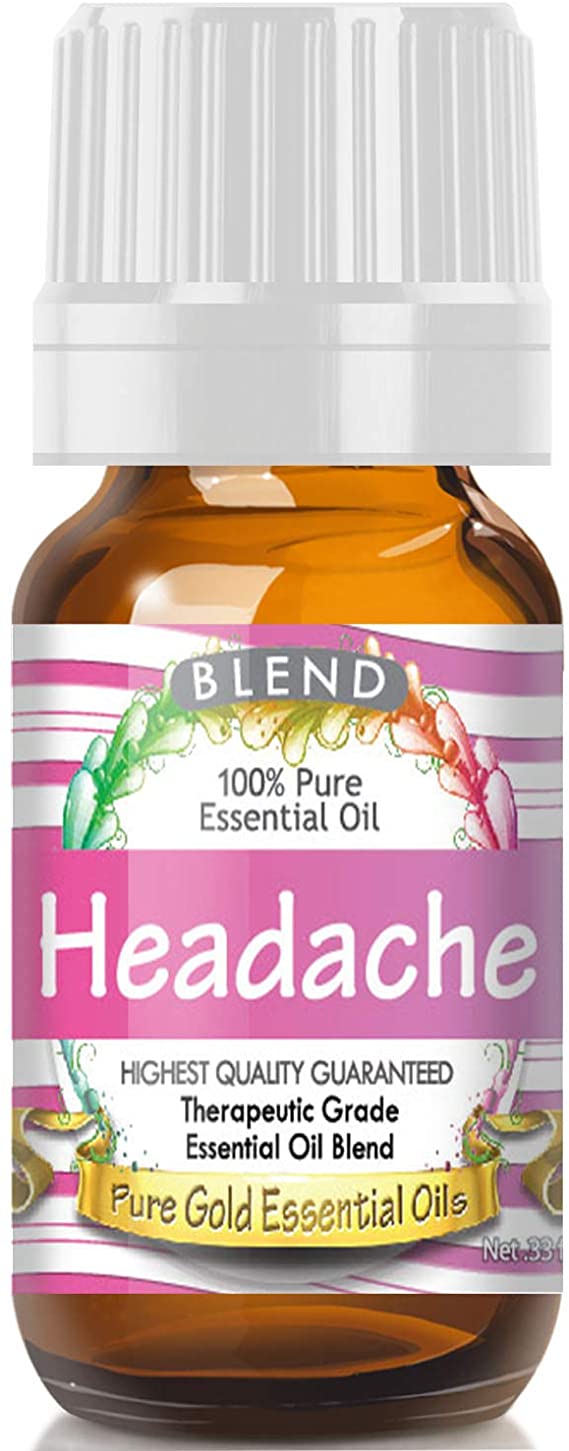 Pure Gold Head Relief Blend Essential Oil, 100% Natural & Undiluted, 10ml