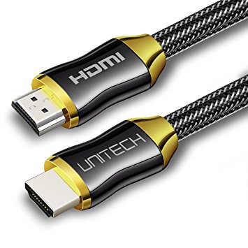 Unitech 2.0 HDMI Cable 1080p Hight Deffinition High Speed 5ft Nylon Braided cover Supports Ethernet, 4K, Ultra HD, 3D, HDR, Audio Return Channel for PC, 3D TV, Xbox 360, PS3&4 ect