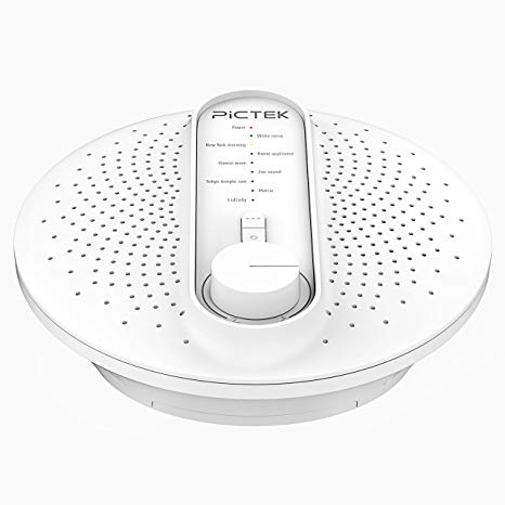 White Noise Machine, Pictek Sound Machine [Updated Version] for Baby Adult Sleeping, Noise Machine Portable with 24 Continuous Soothing Nature Sounds (Lullaby Perfect for Baby) and Playing All Night Mode