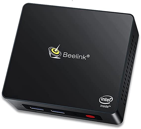 Beelink Mini Pc GK Mini Windows 10 Pro 8GB DDR4 256GB SSD Intel J4125(4C/4T 4MB Cache Up to 2.7GHz), Mini Computer Supports 4K Dual HDMI Output /2.4G 5G WiFi/2.5" HDD Extension/Gigabit Ethernet