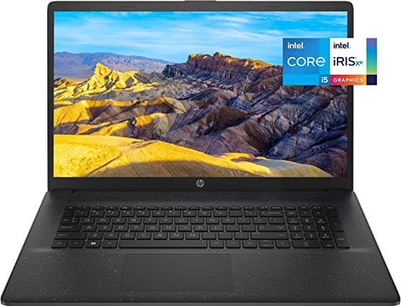 HP 2023 Newest 17.3 inch HD Thin Laptop, Intel Core i5-1235U (Up to 4.4GHz, 10 cores), Intel Iris Xe Graphics, 16GB RAM, 1TB PCIe SSD, WiFi6, Bluetooth5, Windows 11 Home, Black