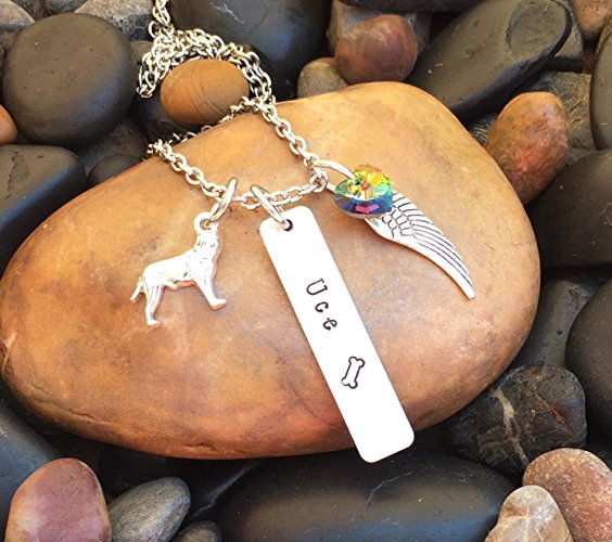 Pit Bull Necklace | Pit Bull Jewelry | Pet Memorial Necklace | Pet Memorial Jewelry | Rainbow Bridge Jewelry | Pet Sympathy Gift