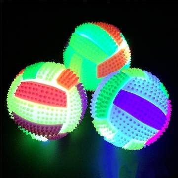 3PCS LED Volleyball Flashing Light Up Color Changing Bouncing Hedgehog Ball Kids Toy by Completestore