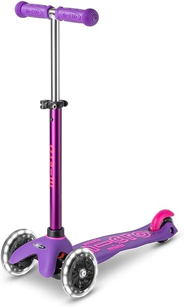 Micro Kickboard - Mini Deluxe LED 3-Wheeled, Lean-to-Steer, Swiss-Designed Micro Scooter for Preschool Kids with LED Light-up Wheels, Ages 2-5