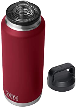 YETI Rambler 46 oz Bottle, Vacuum Insulated, Stainless Steel with Chug Cap, Harvest Red