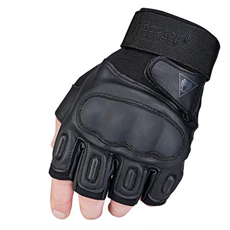 Viperade Tactical Fingerless Gloves for Men Military Rubber Hard Knuckle Half Finger |Heavy Duty Glove | Airsoft Glove for Cycling Hiking Camping Shooting