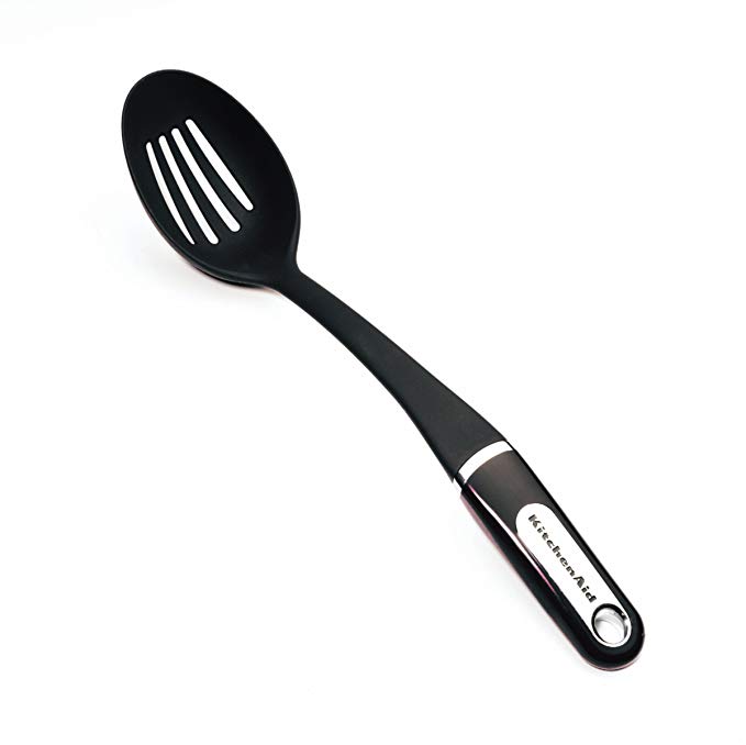 KitchenAid Nylon Slotted Spoon (Black)