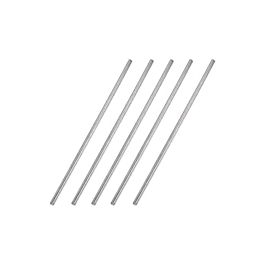 uxcell 2.5mm x 100mm 304 Stainless Steel Solid Round Rod for DIY Craft - 5pcs