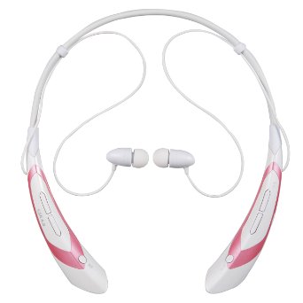 YINENN® 760 Stereo Wireless Bluetooth 4.0 Neckband Style Headset for Smartphones & Tablets - White&Pink