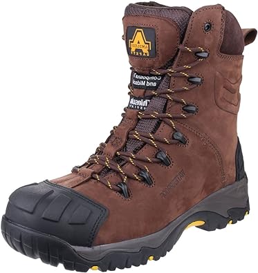 Amblers Safety: Brown AS995 Pillar Waterproof Hi-leg Lace up Safety Boot