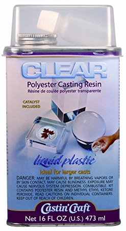 Environmental Technology 16-Ounce with 1/2-Ounce Catalyst Casting' Craft Polyester Casting Resin, Clear