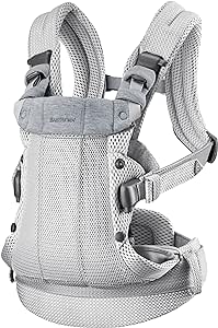 BabyBjörn Mochila Porta Bebé Harmony, Malla 3D, Plata