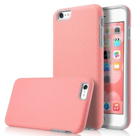 iPhone 6 Plus Case, iPhone 6s Plus Case, ULAK SLICK ARMOR Slim-Protection Hybrid Dual Layer Shockproof Hard Case Cover for Apple iPhone 6s Plus and iPhone 6 Plus 5.5 Inch (Pink   Grey)