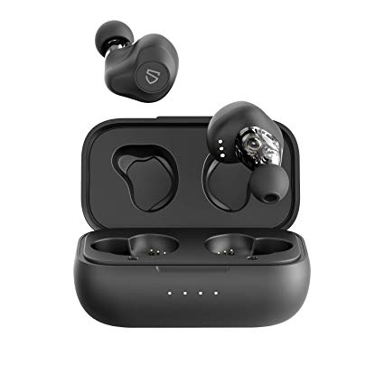 SOUNDPEATS Dual Dynamic Drivers Wireless Earbuds, Bluetooth 5.0 Headphones with Dual Crossovers, APTX Audio CVC Noise Cancellation Built in Mic, in-Ear Earphones with Charging Case, 27 Hours Playtime