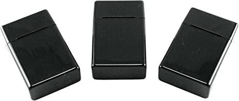 Skyway Cigarette Case Holder Box Crushproof with Dividers for King Size 84mm Cigarettes - Women and Men - Perfect for Pre Roll Your Own Cigs - Set of 3 Black