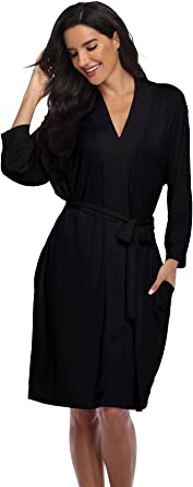 Super Shopping-zone Women's Robes Lightweight Kimono Robes Knit Bathrobes Soft Sleepwear Loungewear