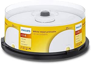 Philips - 25 x CD-R - 700 MB ( 80min ) 52x - ink jet printable surface - storage media