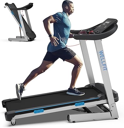 15 Incline Treadmills 350lb Weight Capacity 3.5 HP, Foldable Smart Treadmill Work with ZWIFT KINOMAP WELLFIT, 95% Assembled|Heart Rate Monitor|Music Player|Online Coaching, Upgraded Treadmill for Home