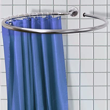 WATSONS LOOP - Stainless Steel Circular Shower Curtain Rail and Curtain Rings