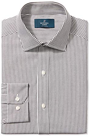 Amazon Brand - BUTTONED DOWN Men's Fitted Pattern Dress Shirt, Supima Cotton Non-Iron