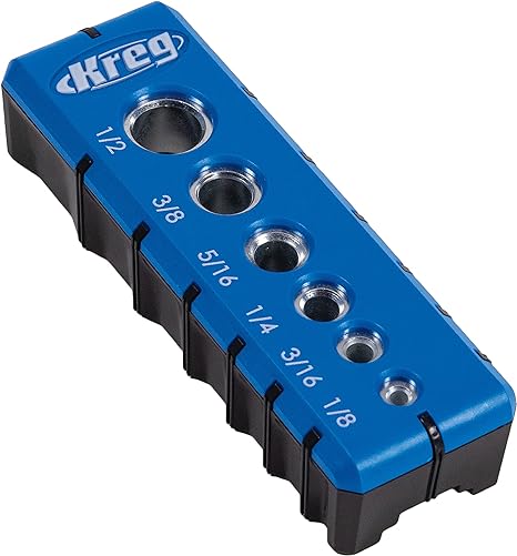 Kreg Portable Drilling Guide - 6 Hardened Drill Guides for Carpentry - Craftsman Tool Accessory
