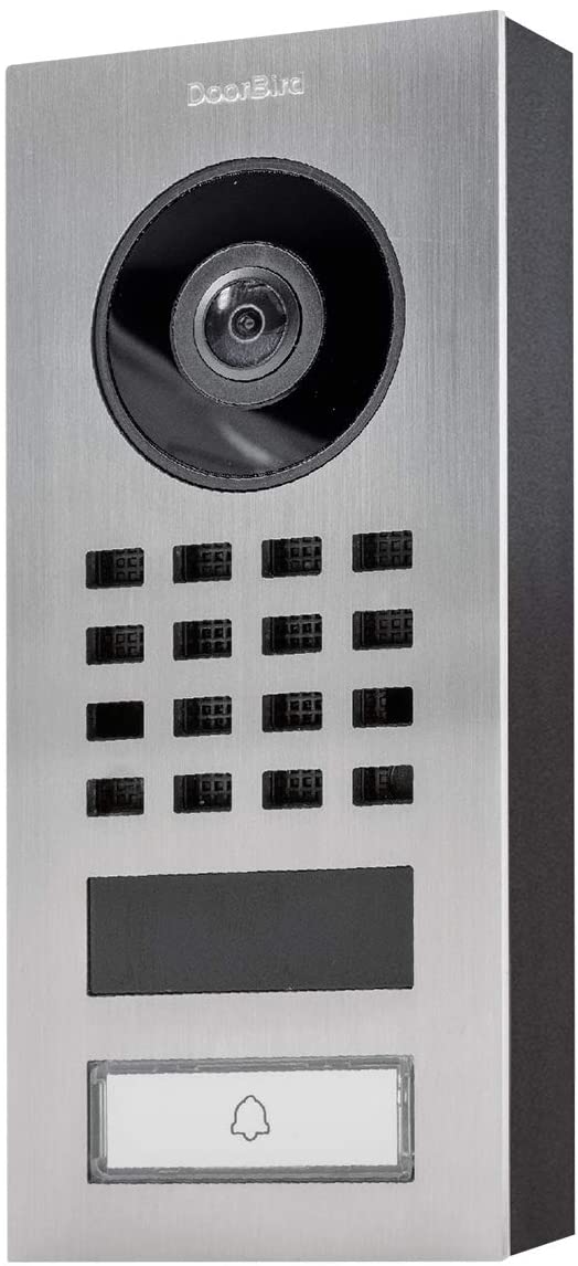 DoorBird IP Video Door Station D1101V Surface-Mount, Stainless Steel V2A, Brushed, Surface-mounting POE Video Doorbell