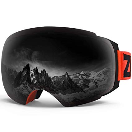 Zionor X4 Ski Snowboard Snow Goggles Magnet Dual Layers Lens Spherical Design Anti-Fog UV Protection Anti-Slip Strap for Men Women