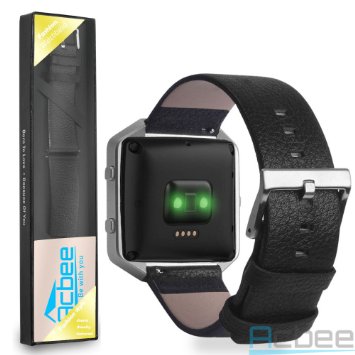 ACBEE Fitbit Blaze Genuine Leather BandClassic DesignBest air permeabilityTactile and Tough