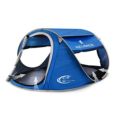 Pop Up Tent -Automatic and Instant Setup-Waterproof and Anti-UV for 3-4 Person for Hiking and Camping