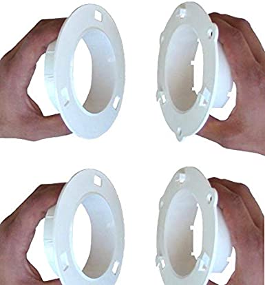 WHITE DRYER DUCT TO WALL CONNECTOR QUICK CONNECT FOR DRYER VENT FOR 4" TUBES(2 Pack)