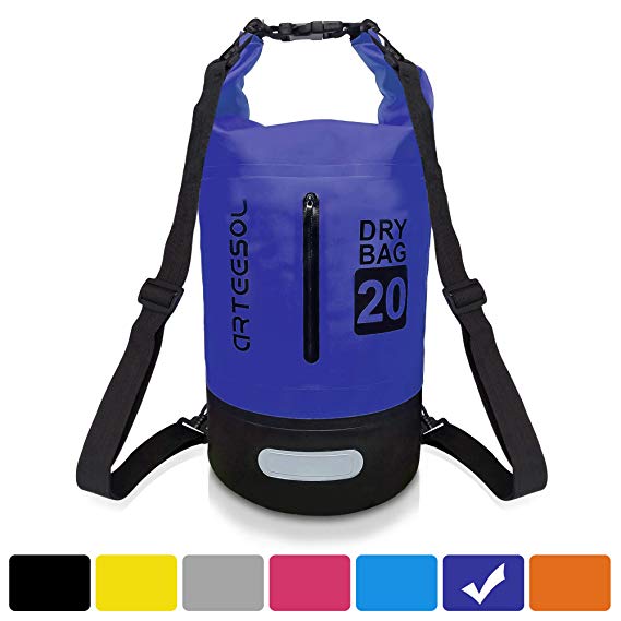 arteesol Waterproof Dry Bag, 5L/10L/20L/30L Dry Bags for Kayak with Adjustable Shoulder Strap for Boating Camping Snorkeling Beach Swim Kayaking Hiking Water Sports