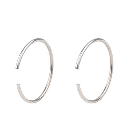 That's Us 20G Non Pierced Stainless Steel Clip on Closure Round Ring Fake Nose Lip Helix Cartilage Tragus Ear Hoop 6mm