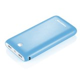 Poweradd Pilot X7 20000mAh Portable Charger External Battery Power Bank with Auto Detect Technology for iPhone 6 Plus 5s 5c 5 iPad Air 2 Mini 3 Galaxy S6 S5 S4 Note 4 3 2 Nexus Motorola Blackberry HTC One M9 LG G3 other Phones and Tablets - Blue