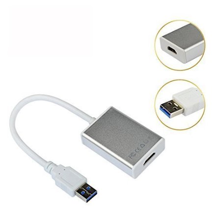 ProCIV USB 3.0 to HDMI External Video Card-HDMI Display Extender Multi Monitor Adapter, Silver