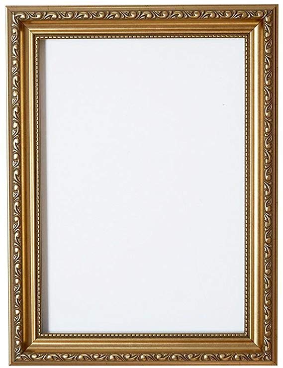 Ornate Shabby Chic Picture/Photo/Poster frame – With an MDF backing board - Ready to hang - With a High Clarity Styrene Shatterproof Perspex Sheet – Gold 20" x 16"