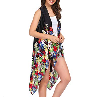 Women Kimono Cardigan Floral Printed Casual Loose Beachwear Cover ups Tops(42 Colors Available
