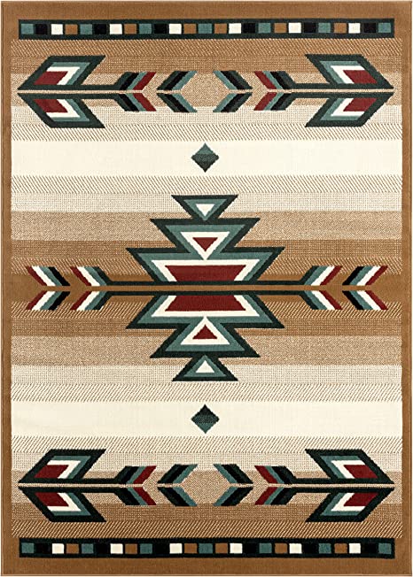 Home Dynamix Premium Sagrada Southwestern Geometric Area Rug Beige/Green, 7'8"x10'7"