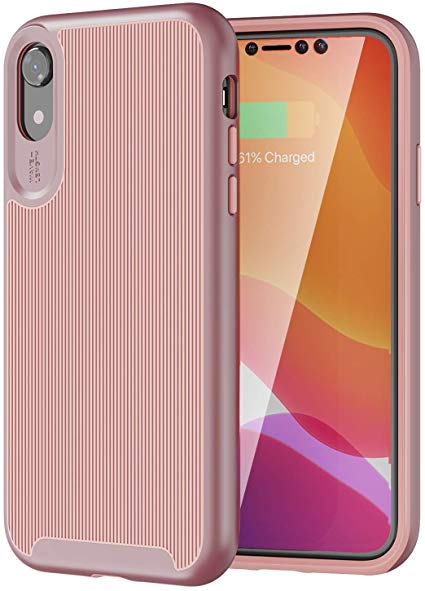 ROITON for iPhone XR Case, 2019 Newest iPhone XR Cover, Shockproof Dual Layer Anti-Scratch Hybrid Slim Full Body Protective Case with Soft TPU Cover & Durable Hard PC Shell for iPhone XR (Rose Gold)