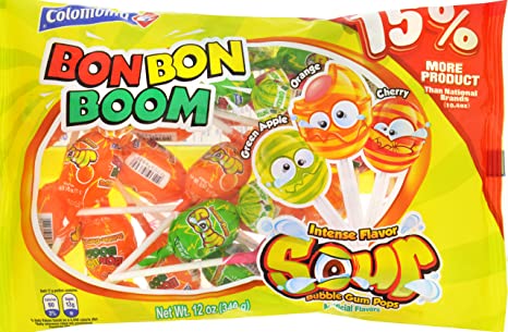 Bon Bon Boom Sour Pops - 20 pops (12 oz)