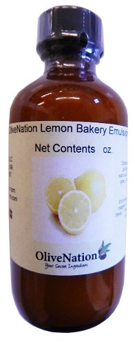 OliveNation Lemon Emulsion - Size of 4 oz - Kosher labeled, Gluten free, Water-Based and soluble in water Emulsion  - provide a bright, bold citrus flavor