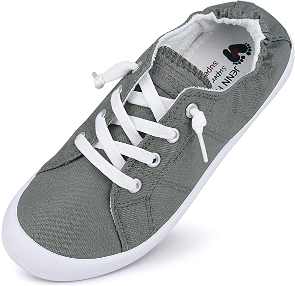 JENN ARDOR Canvas Sneakers Shoes for Women Low Tops Slip On Sneakers Casual Shoes Comfortable