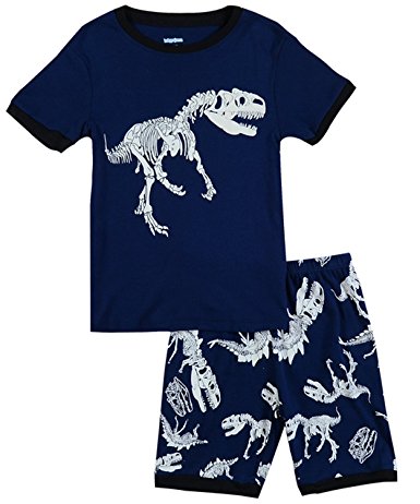 IF Pajamas Boys Dinosaur Little Kid Shorts Set 100% Cotton Sleepwear Toddler Pjs