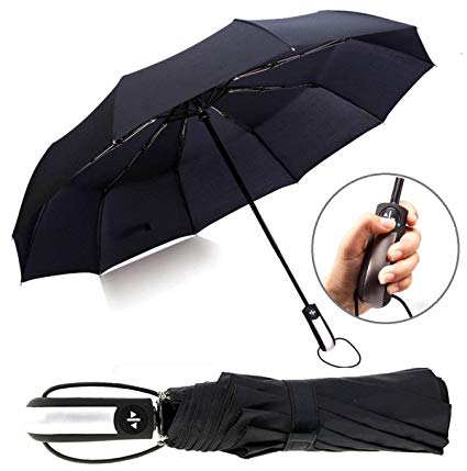 Colorful Life Travel Umbrellas for Men and Women,Floding Strong Compact Umbrellas for Rain and Sun with 210T 10 Ribs Light Weight Windproof Waterproof Umbrellas Automatic Open Close