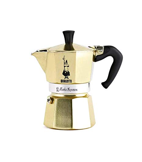 Bialetti Moka Express Oro Color 3-Cup [100% Made in Italy and Limited Edition]