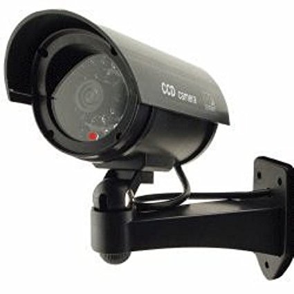 GGI Dummy Security Camera with Blinking Light, Black
