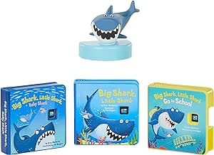 Little Tikes Story Dream Machine Big Shark, Little Shark Story Collection, Storytime, Books, Random House, Audio Play Character, Gift and Toy for Toddlers and Kids Girls Boys Ages 3  Years