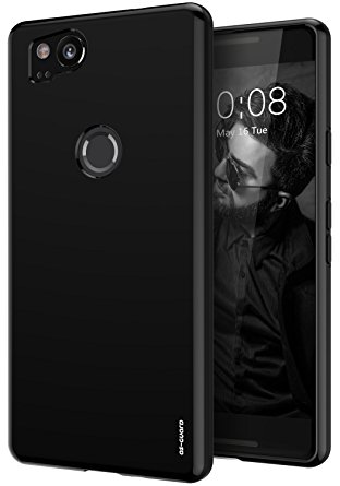 Google Pixel 2 Case, As-Guard Ultra [Slim Thin] Flexible TPU Gel Rubber Soft Skin Silicone Protective Case Cover For Google Pixel 2 (Black)