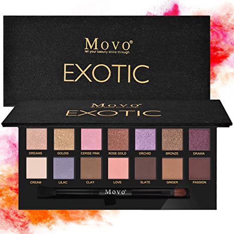 Eyeshadow Palette Makeup Set – 14 Colors Long Lasting Eye Shadow Matte Nude Shimmer Makeup Pallet with Brush, Highly Pigmented Colorful Powder Waterproof Eye Shadow, Idea Gift for Lovers (Shimmer)