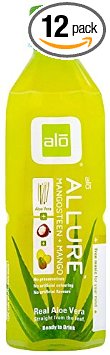 ALO Allure Aloe Vera Juice Drink, Mangosteen   Mango, 16.9 Ounce (Pack of 12)
